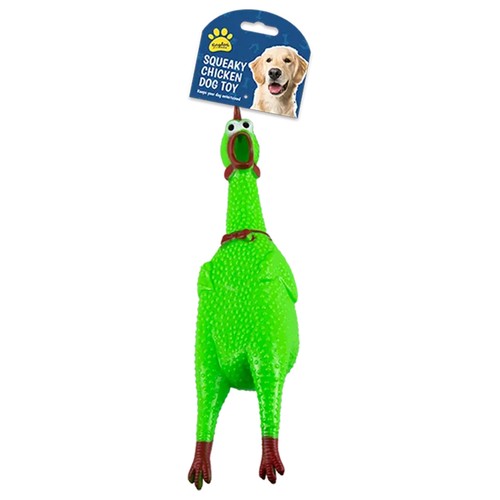 Squeaky green chicken novelty - squeaky,