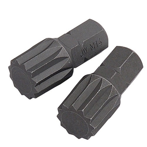 2pc m14 spline - bit, 10mm