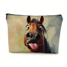 Funny horse makeup bag - funny,