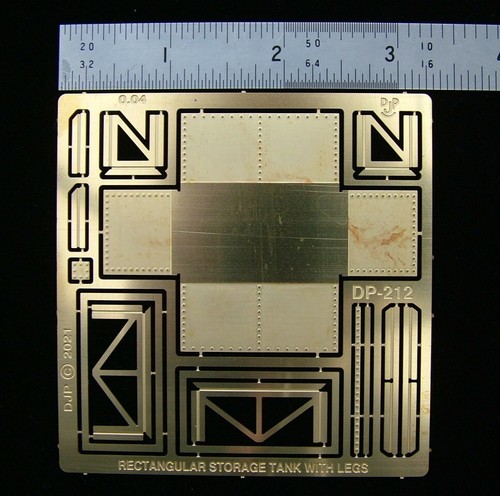 Etched brass rectangular - brass,