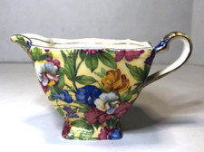 Vintage ROYAL WINTON Creamer Grimwades Sweet Pea Pattern Chintz Square Floral
