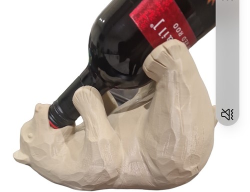 Print bear wine - wine, bottle