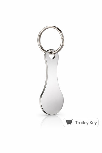 Stainless steel trolley key - stainless,