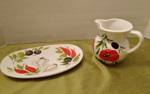 Italian pottery platter and - pottery,