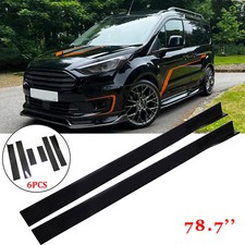 78.7'' Glossy Side Skirts Extension Rocker Panel Lips For Ford Transit Connect