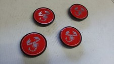 Serie 4 Coprimozzo cerchione FIAT PUNTO GT TURBO fondo ROSSO diametro 50 mm