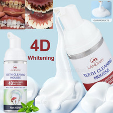 60ml Teeth Whitening Toothpaste Foam Baking Soda Tooth Paste Mousse Stain Remove