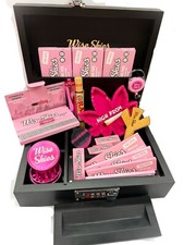 Jumbo Pink Wooden TSA Lock Stash Box Rolling Box Pink Rolling Papers Handmade