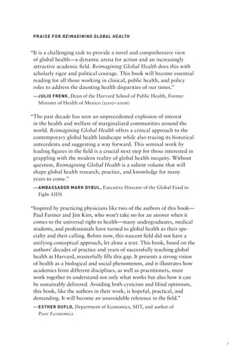 Paul farmer reimagining global - reimagining,