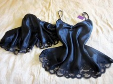 Slinky Black Satin Cami