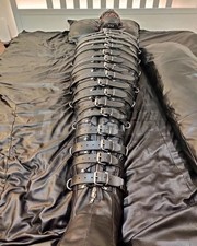 Geniune Leather Bondage Body Bag Sleepsack Belt Custom Made Leather Sleepsack