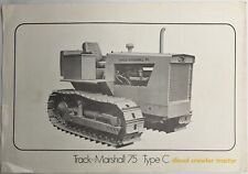Original Track Marshall 75 Type C Diesel Tractor Spec Sheet c 1970