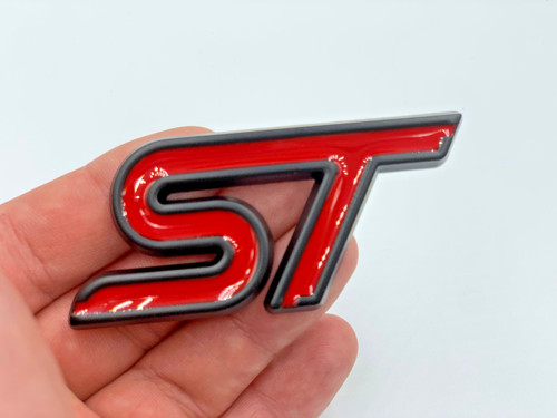Ford badge red black - st,