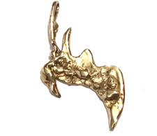 Vintage 9ct gold Brutalist