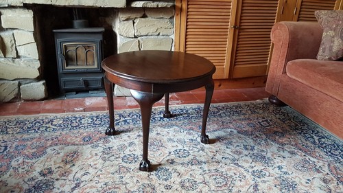 Antique dark wood coffee table - antique,