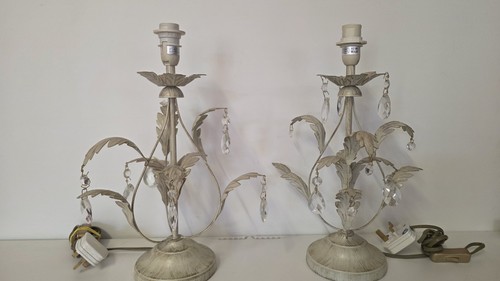 Pair shabby chic cream - of,