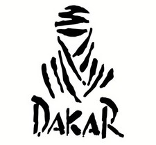 ADESIVO STICKER IN VINILE DAKAR 15x20cm COLORE NERO