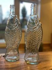 Pair Fish Vintage glass