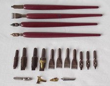 FOUR VINTAGE DIP PENS & A