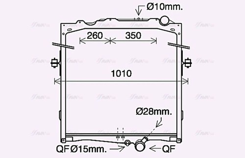 Ava coolant radiator vl2084 - ava,