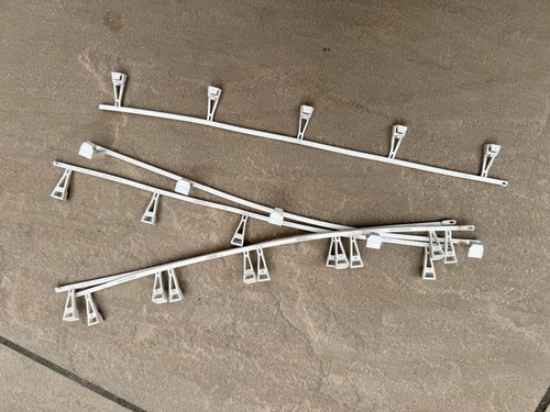 Scalextric white fence barrier - scalextric,