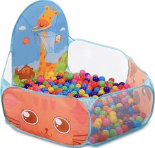 1.2M Ball Pool with Basket Indoor Ocean Ball Pit Playpen Tent Outdoor Kids Toy