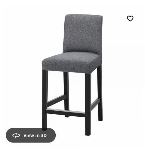 Ikea bergmund bar stool black - ikea,