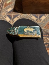 Vintage Greek Enamel Brass
