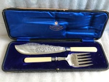 REDUCED! ANTIQUE FISH SERVERS