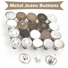 No-Sew Jeans Buttons Denim