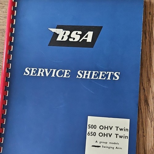 Bsa service sheets models - service,