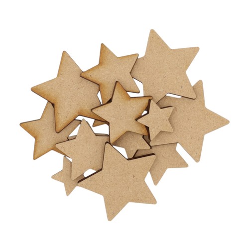 Wooden stars rounded - wooden,
