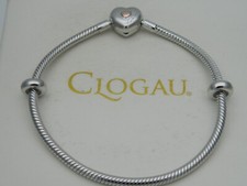Welsh Clogau Silver & Rose Gold Cariad Heart Bead Charm Bracelet 19cm RP £149.00