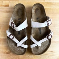 Birkenstock Mayari Sandals EU 41 US Womens 10 Pearlescent Leather Thong