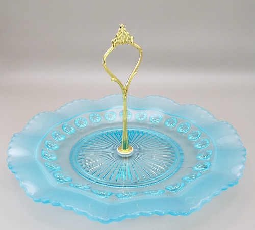 Art deco blue fluted - art,