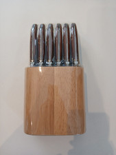 LAGUIOLE Set of 6 knives and 6 forks Walnut wood in wooden block holder BNIB