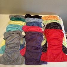 13 Bum Genius One Size (8-35+ lbs) All-in-One Cloth Diapers Preowned