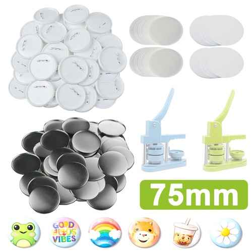 Diy badge making parts 75mm - badge,