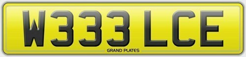 Number plate w333 - number,