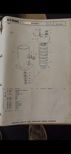 Hymac 580d rotary distributor - hymac,