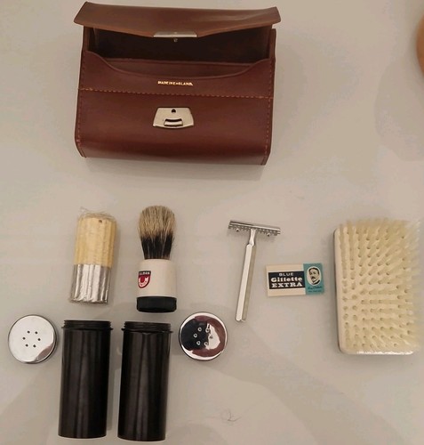 Vintage travel shaving kit - travel,
