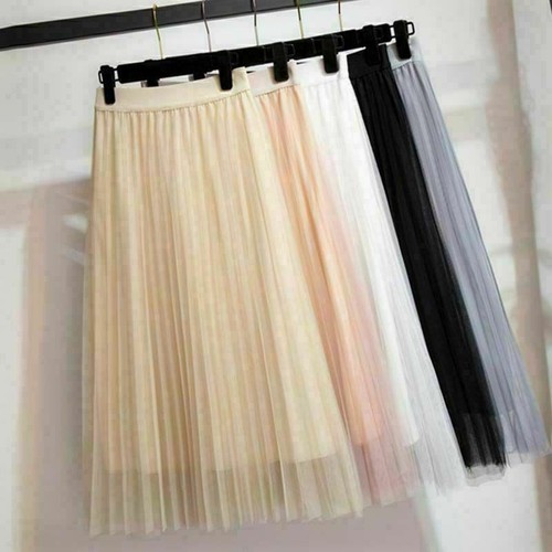 Women pleated longuette mesh - women,