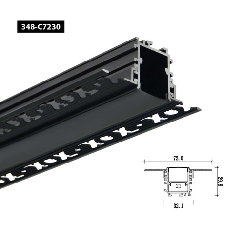 Black aluminium led profile - aluminium,