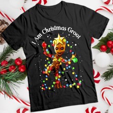 I Am Christmas Groot Christmas T-Shirt Funny Ugly Mens and Womens Tee #MC