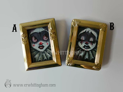 Tiny clowns original - tiny, paintings