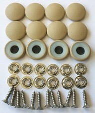 25 Dura Snap Upholstery Buttons Parchment Tan Choice Of Size And Screws