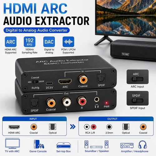 Hdmi arc audio extractor - arc,