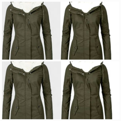 Insulated hooded parka jacket - hooded,