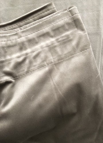Velvet curtains taupe - curtains, pencil