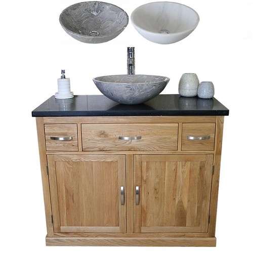 Bathroom vanity unit - bathroom, oak